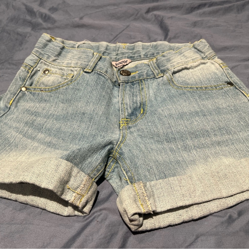 Kids Light Blue Denim Shorts